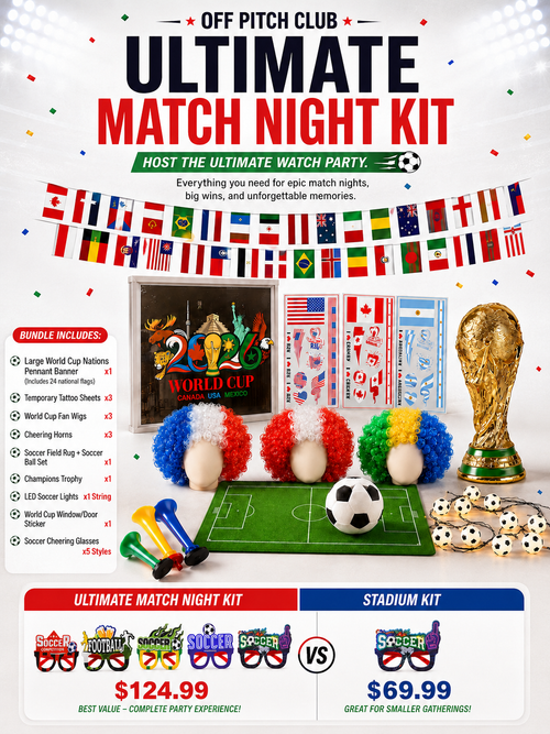 2026 World Cup Ultimate Kit  | Football Watch Party Bundle Fan Celebration Set